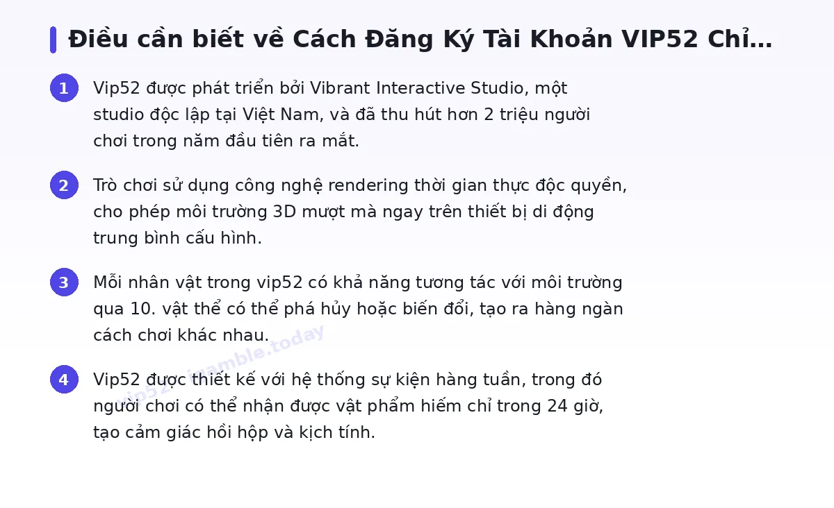 Những điều cần biết về vip52