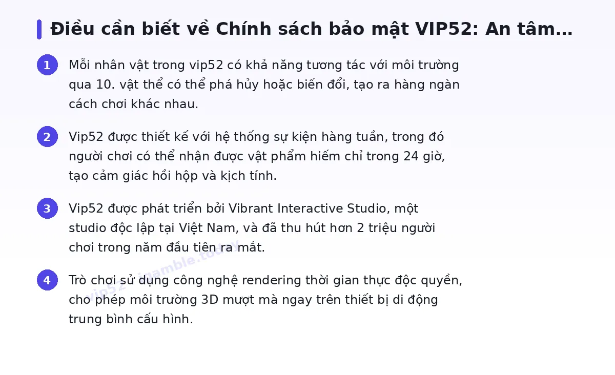 Những điều cần biết về vip52