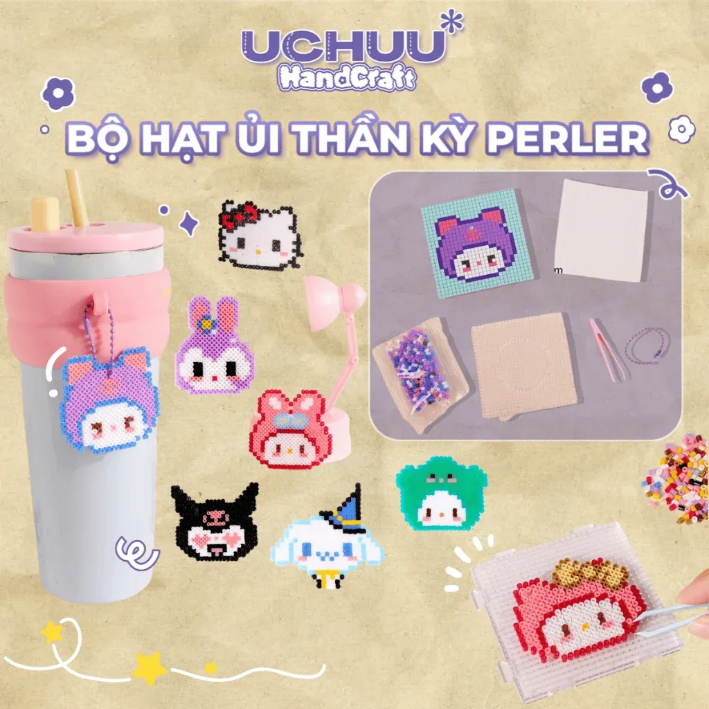 Khám phá thế giới mẫu hạt nhựa ủi cute: Sáng tạo pixel đầy mê hoặc
