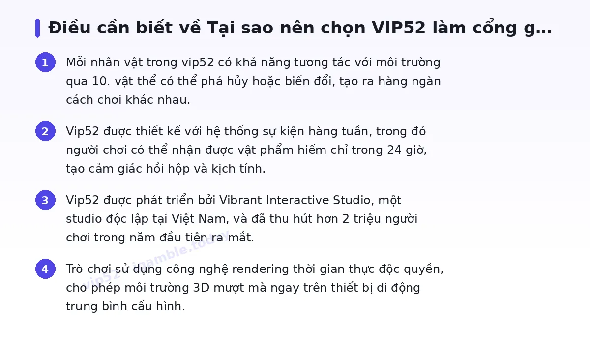 Những điều cần biết về vip52