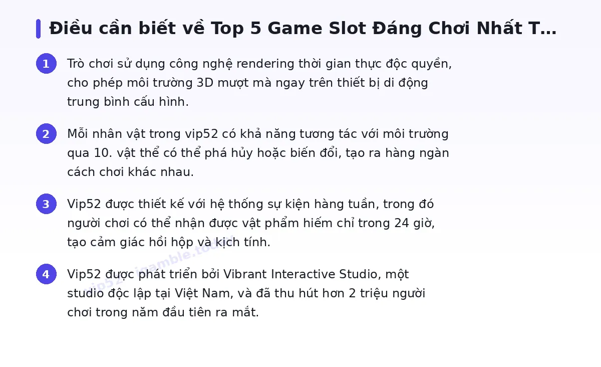 Những điều cần biết về vip52