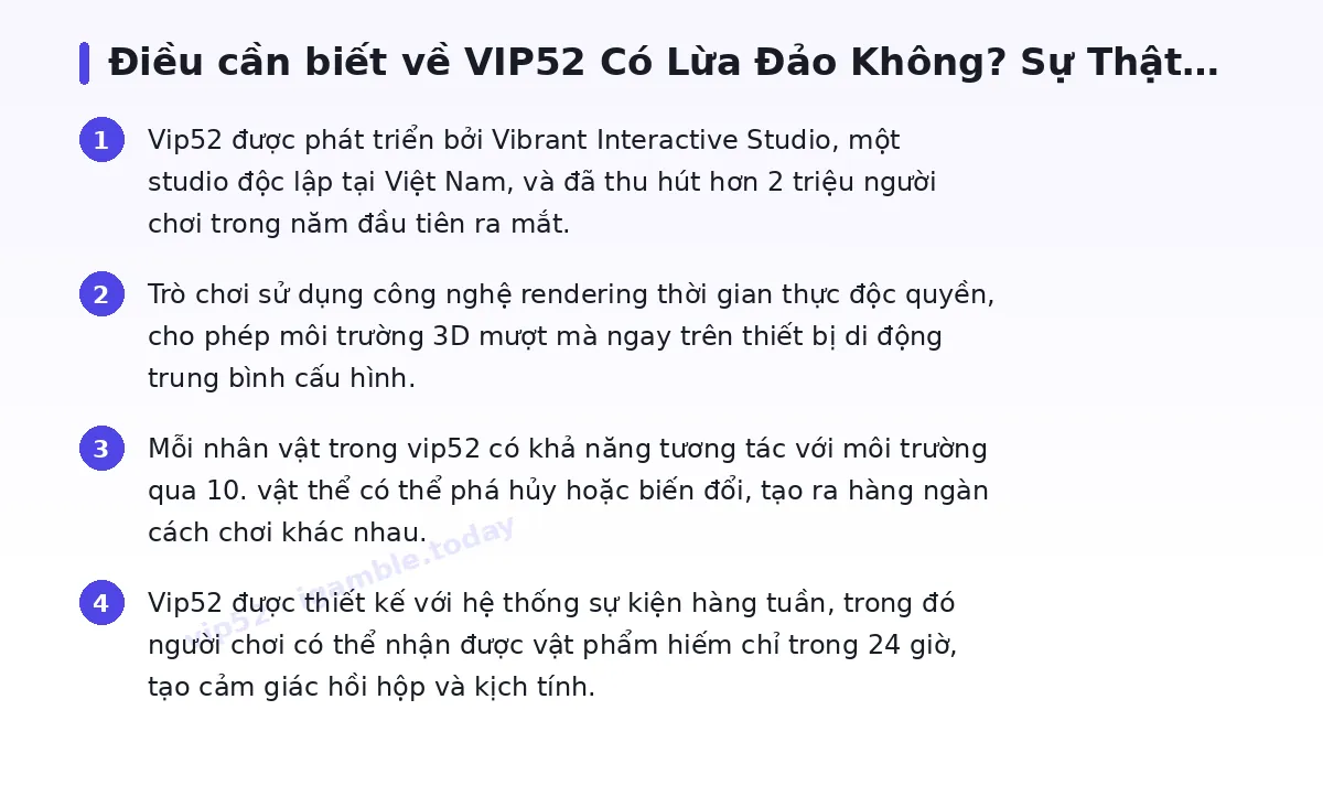 Những điều cần biết về vip52