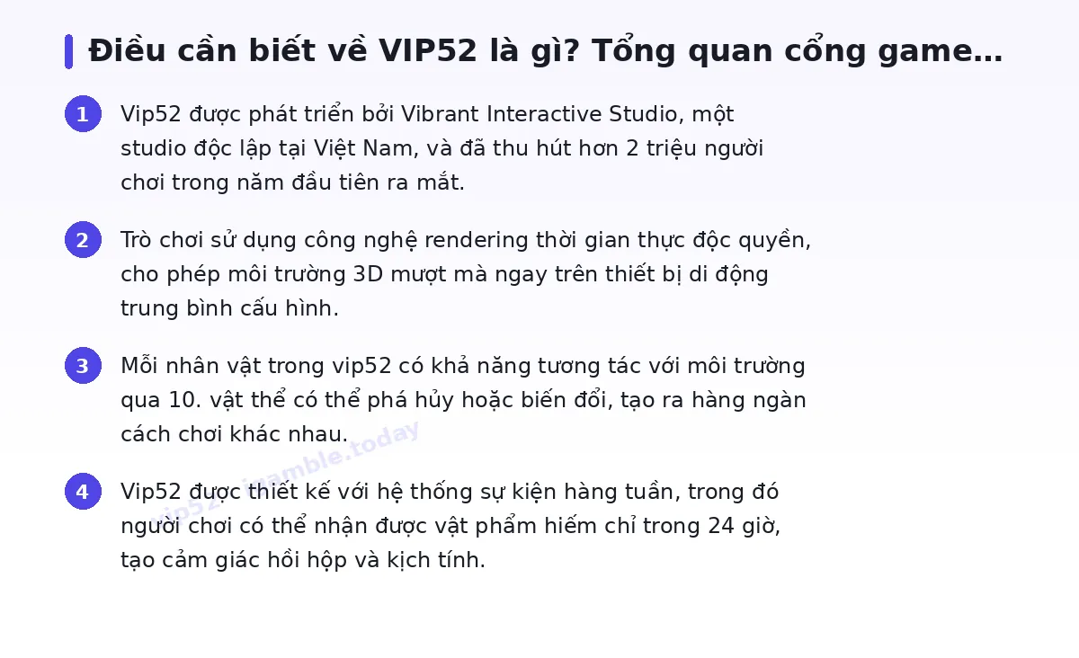 Những điều cần biết về vip52