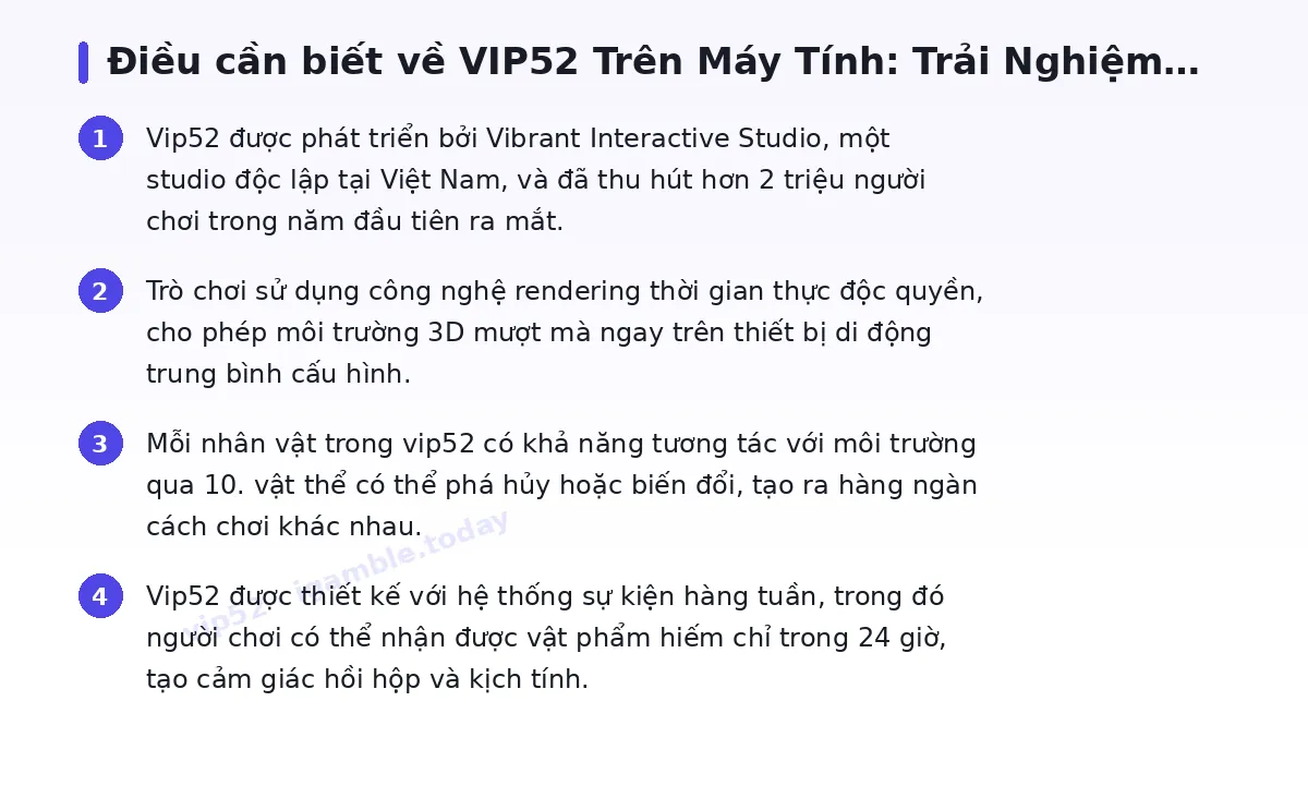 Những điều cần biết về vip52